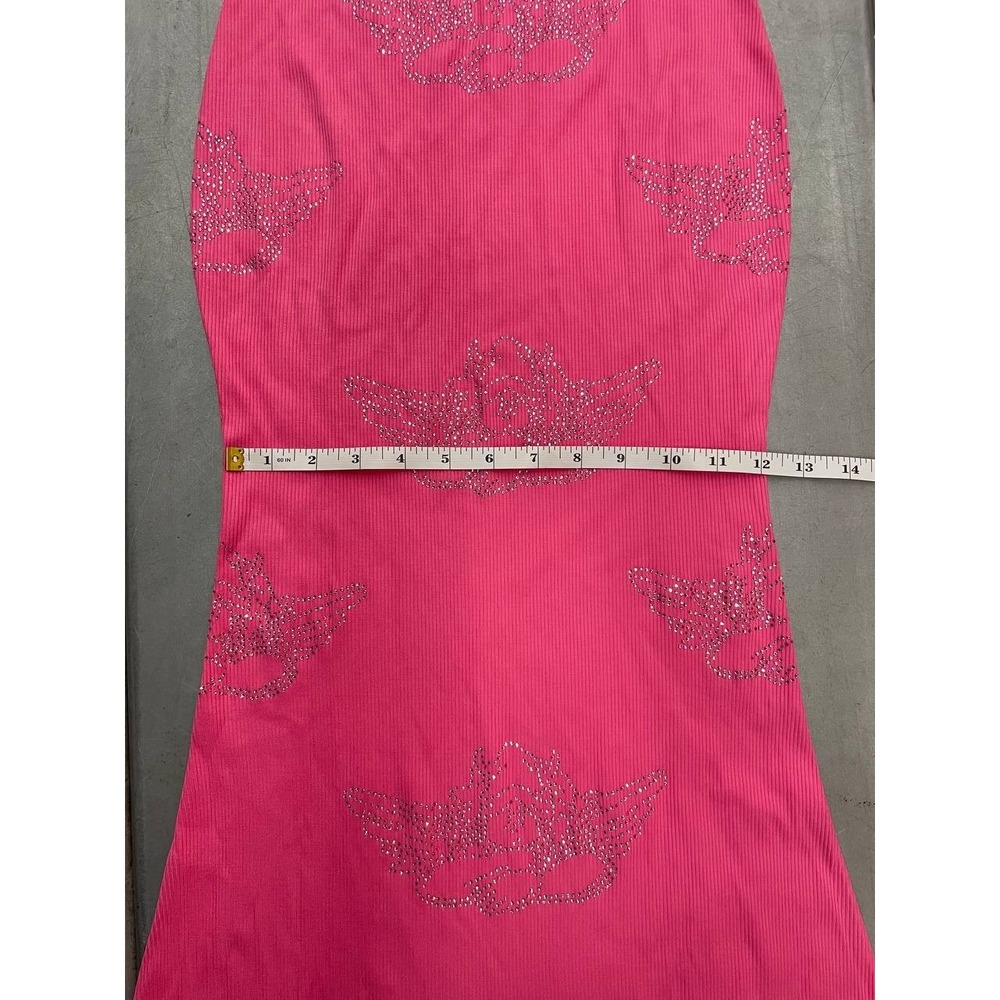 Boys Lie Urban Outfitters Be Mine Diamante Maxi Dress Womens Small Pink Angels - Picture 9 of 14